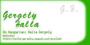 gergely halla business card